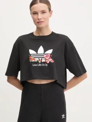 adidas Originals t-shirt bawełniany Nelson damski kolor czarny JC8333