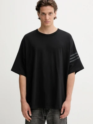 adidas Originals t-shirt bawełniany Neu C Tee męski kolor czarny gładki HZ3700