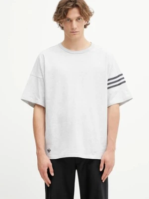 adidas Originals t-shirt bawełniany Neuclassics męski kolor szary melanżowy HZ3699