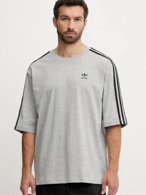 adidas Originals t-shirt bawełniany Oversize Tee męski kolor szary z aplikacją JY1395