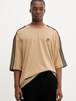 adidas Originals t-shirt bawełniany Oversize Tee męski kolor zielony z aplikacją JY1397