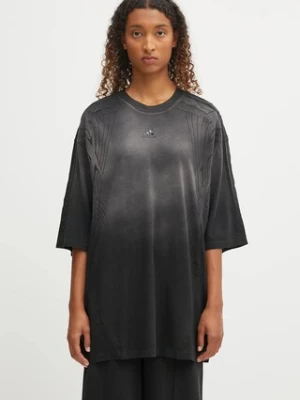 adidas Originals t-shirt bawełniany Oversized Tee damski kolor czarny KE9809