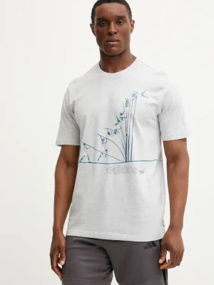 adidas Originals t-shirt bawełniany Q12 TS Pole męski kolor szary z nadrukiem JP2666