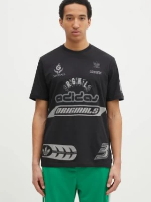 adidas Originals t-shirt bawełniany Q12 TS SPONSOR męski kolor czarny z nadrukiem JP2676