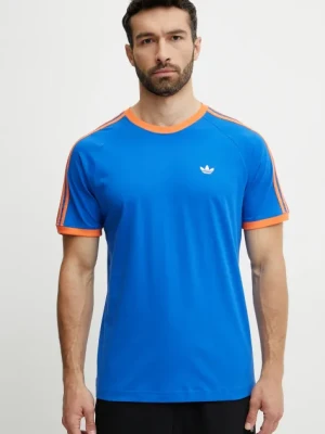 adidas Originals t-shirt bawełniany Q2 Monogram Cal męski kolor niebieski z aplikacją JD0700