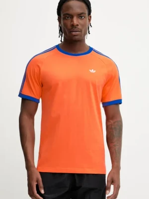 adidas Originals t-shirt bawełniany Q2 Monogram Cal męski kolor pomarańczowy z aplikacją JP4431