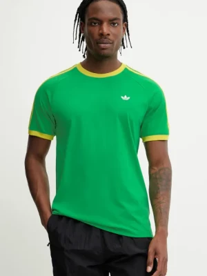 Zdjęcie produktu adidas Originals t-shirt bawełniany Q2 Monogram Cal męski kolor zielony gładki JP4432
