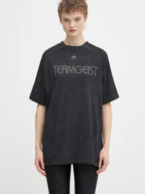 adidas Originals t-shirt bawełniany Rhinestone Tee damski kolor czarny KF3113