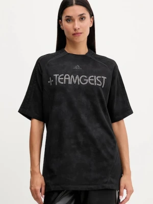 adidas Originals t-shirt bawełniany Rhinestone Tee damski kolor czarny KF3113