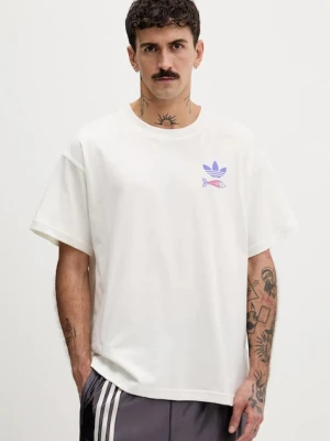 adidas Originals t-shirt bawełniany Sardines męski kolor beżowy z nadrukiem KY2923