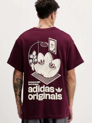 adidas Originals t-shirt bawełniany Sofa męski kolor bordowy z nadrukiem KY2929