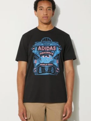 adidas Originals t-shirt bawełniany Street 4 męski kolor czarny z nadrukiem IZ2585