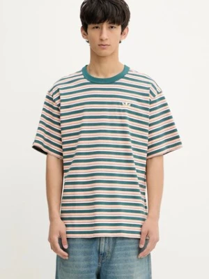 adidas Originals t-shirt bawełniany Stripe Tee męski kolor zielony wzorzysty KB8357