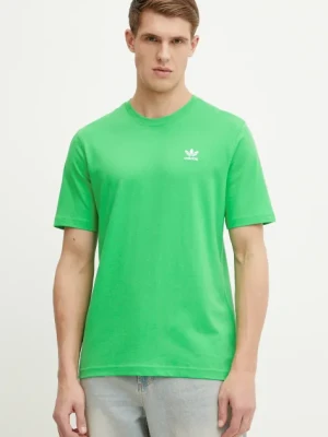 adidas Originals t-shirt bawełniany Trefoil męski kolor zielony gładki JN0235