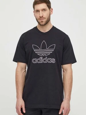 adidas Originals t-shirt bawełniany Trefoil Tee męski kolor czarny z nadrukiem IU2347