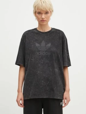 adidas Originals t-shirt bawełniany Wash Tee damski kolor czarny IW3413