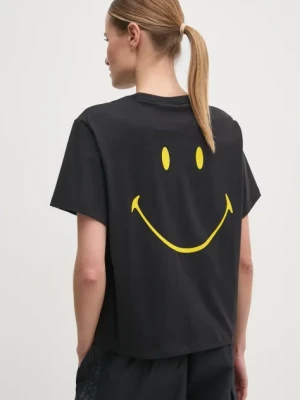 adidas Originals t-shirt bawełniany X Smiley damski kolor czarny JD2740