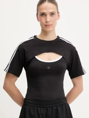 Zdjęcie produktu adidas Originals t-shirt Cut-Out Tee damski kolor czarny JD0042