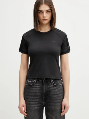 adidas Originals t-shirt damski bawełniany LACE CALI T czarny