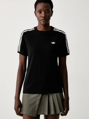 adidas Originals T-shirt damski bawełniany z elastanem Lace Injection czarny
