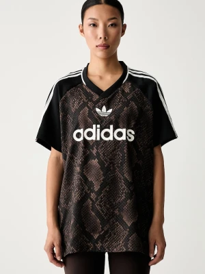 adidas Originals T-shirt damski brązowy