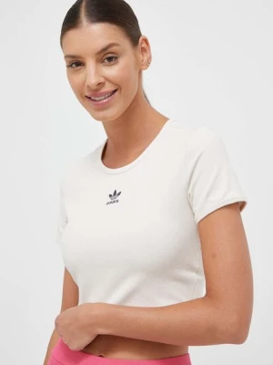 Zdjęcie produktu adidas Originals t-shirt damski kolor beżowy IJ7804