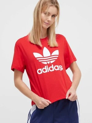 adidas Originals t-shirt damski kolor czerwony IM6930