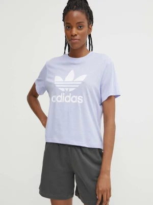 adidas Originals t-shirt damski kolor fioletowy IN8439