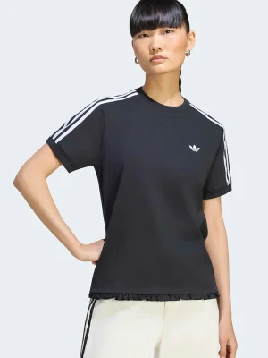 adidas Originals T-shirt damski z bawełną Pleated czarny