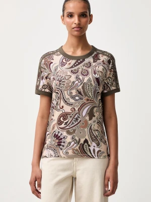 adidas Originals T-shirt damski z modalem Liberty beżowy