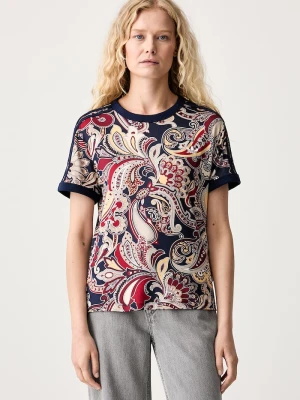 adidas Originals T-shirt damski z modalu Liberty granatowy