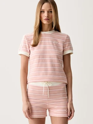 adidas Originals T-shirt damski z wiskozą różowy