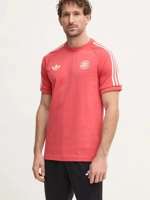 adidas Originals t-shirt F.C. BAYERN męski kolor pomarańczowy wzorzysty IY0046