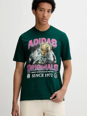 adidas Originals t-shirt Graphic Reg Sst męski kolor zielony z nadrukiem JW2974