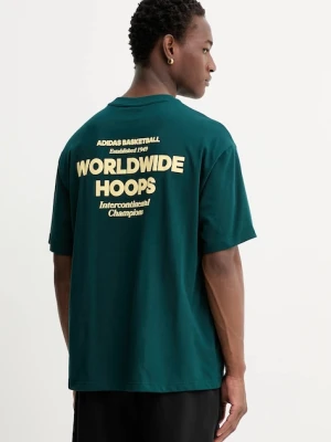adidas Originals t-shirt Intercon Tee męski kolor zielony z nadrukiem JW6647