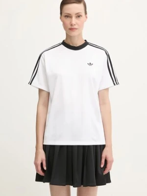 adidas Originals t-shirt Jacquard Tee damski kolor biały JV9647