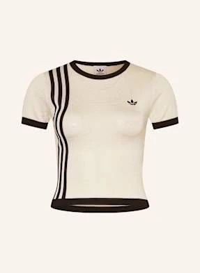 Adidas Originals T-Shirt Knitted 3 Stripe weiss