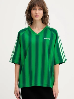 adidas Originals t-shirt Linear Tee damski kolor zielony JW6022