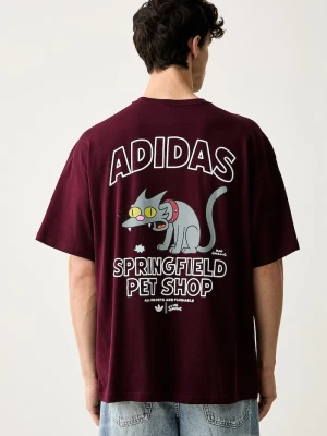 adidas Originals T-shirt męski bawełniany Snowball bordowy