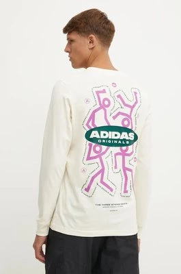 adidas Originals t-shirt męski kolor beżowy z nadrukiem IX6785