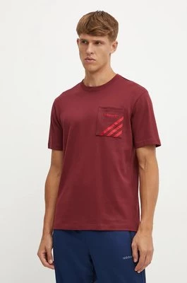 adidas Originals t-shirt męski kolor bordowy gładki IX9606