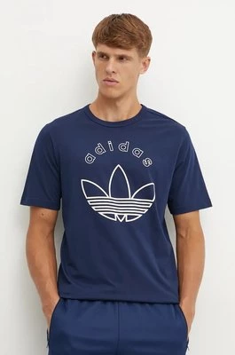 adidas Originals t-shirt męski kolor granatowy z nadrukiem IX9598