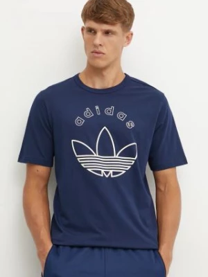 adidas Originals t-shirt męski kolor granatowy z nadrukiem IX9598