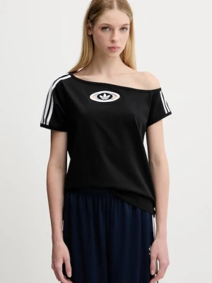 adidas Originals t-shirt Offshoulder Tee damski kolor czarny KC8796