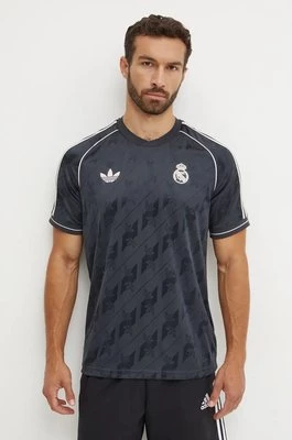 adidas Originals t-shirt Real Madrid męski kolor czarny wzorzysty JI9481