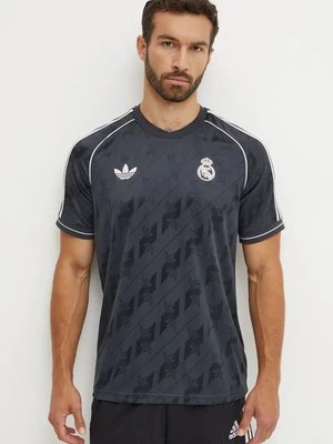 adidas Originals t-shirt Real Madrid męski kolor czarny wzorzysty JI9481