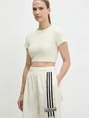 adidas Originals t-shirt Rib SS Top damski kolor beżowy JD0040