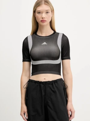 adidas Originals t-shirt Seamless Techfit Baby Tee damski kolor czarny JV7159