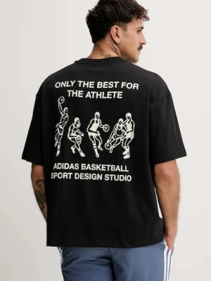 adidas Originals t-shirt Sport Design GFX męski kolor czarny z nadrukiem JW6646