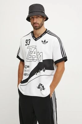 adidas Originals t-shirt Team 93 Jersey męski kolor biały wzorzysty JN0808